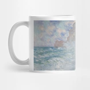 Etretat, Cliff and Porte d'Amont, Heavy Seas by Claude Monet Mug